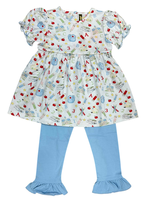 Apple A Day Ruffle Pant Set Banana Split