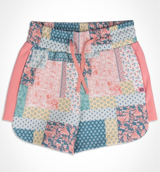 Parker Patchwork Contrast Shorts-Simply Southern
