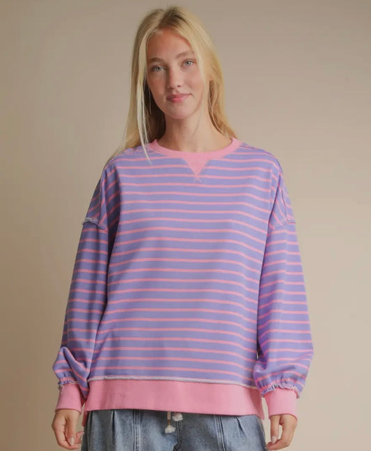 Lavender & Pink Oversized Top