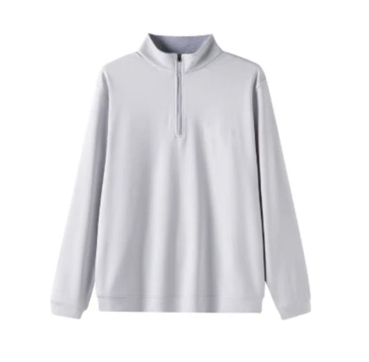 Youth Quarter Zip Light Grey