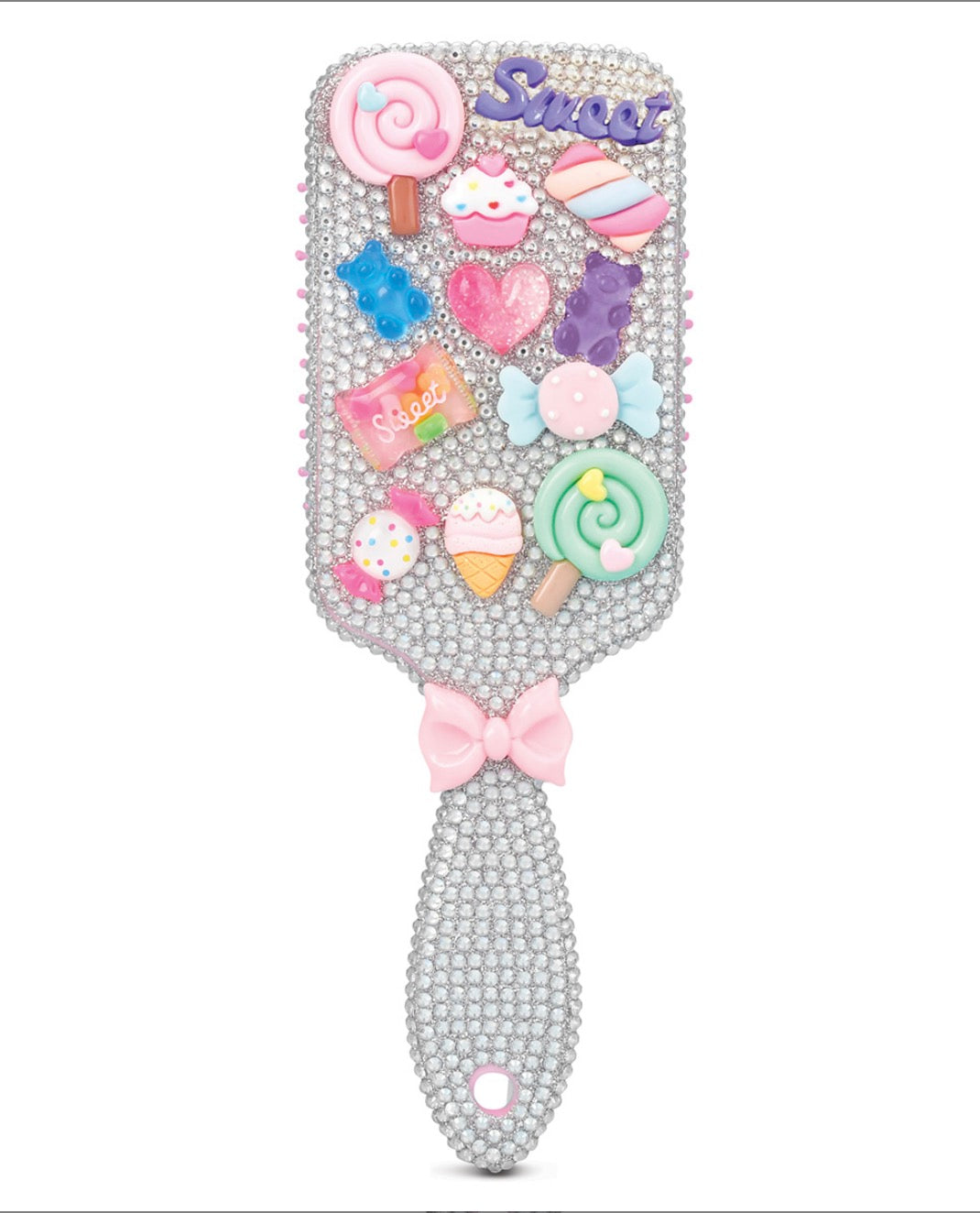 Charming Rhinestone Paddle Brush