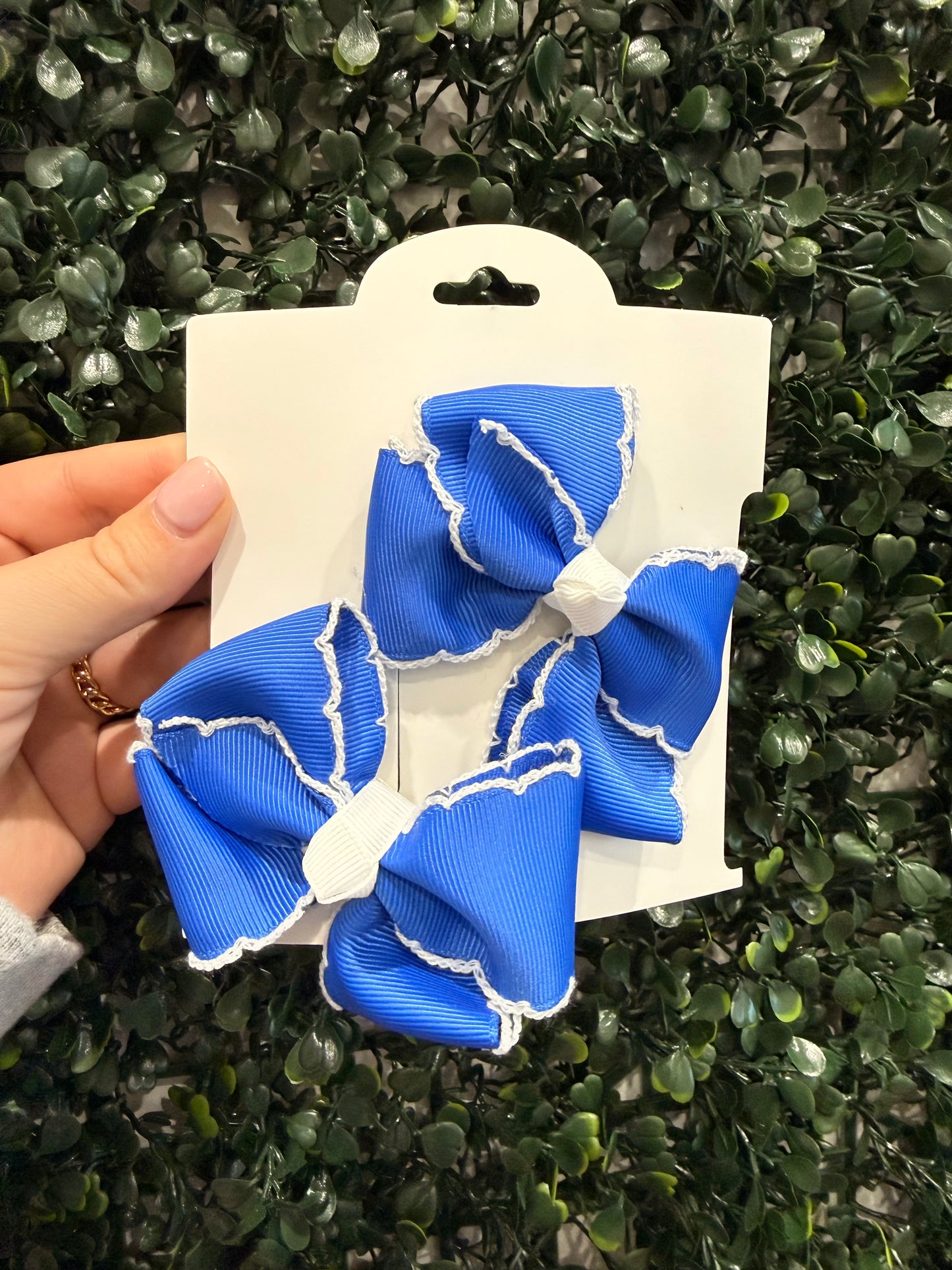 2 Pack Blue w White Trim