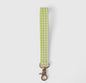 Green Gingham Wristlet Keychain