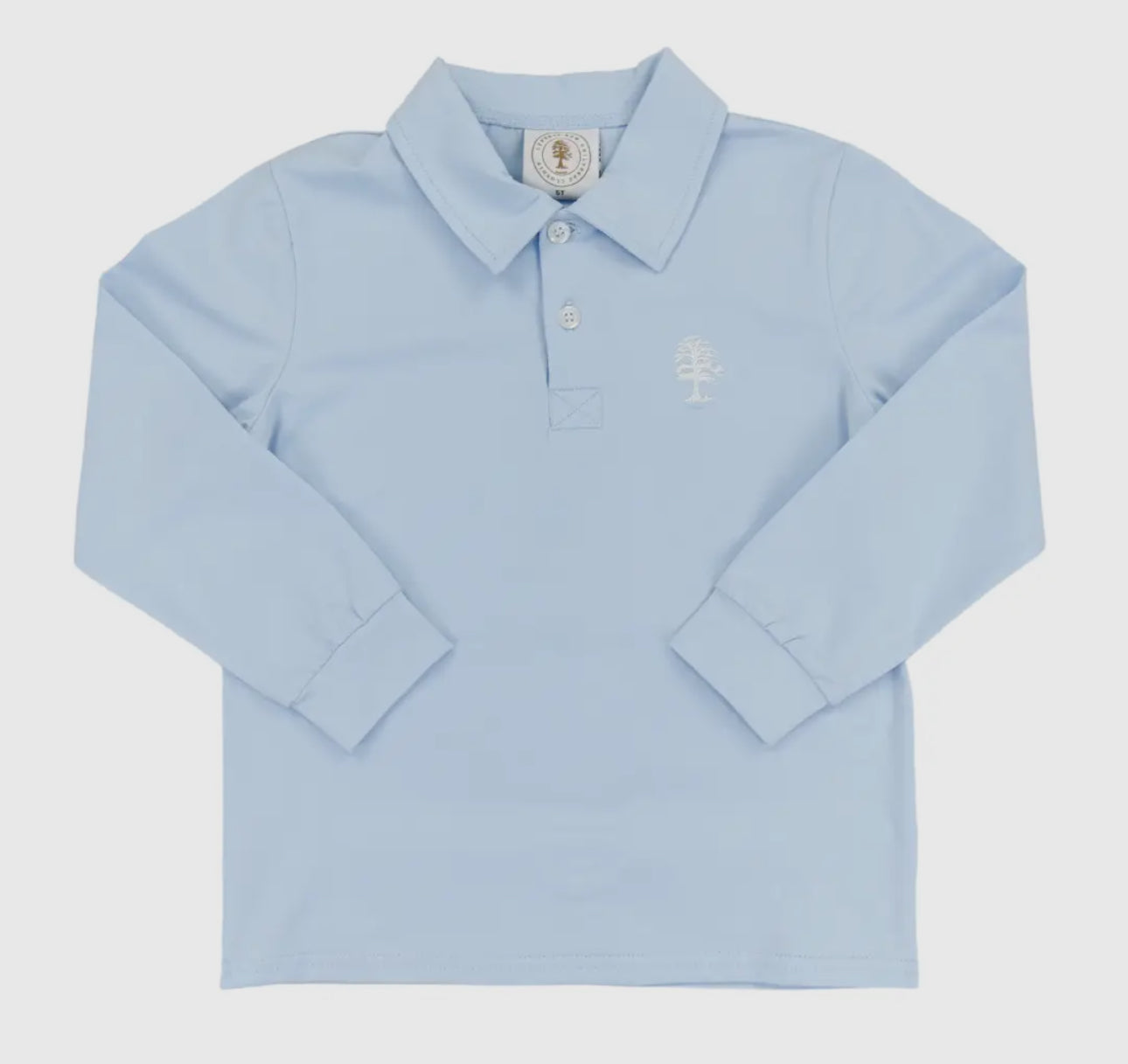 Baby blue long sleeve polo