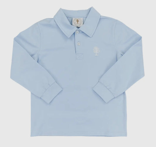 Baby blue long sleeve polo