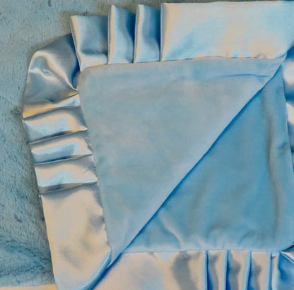 Blue Satin Trim Blanket