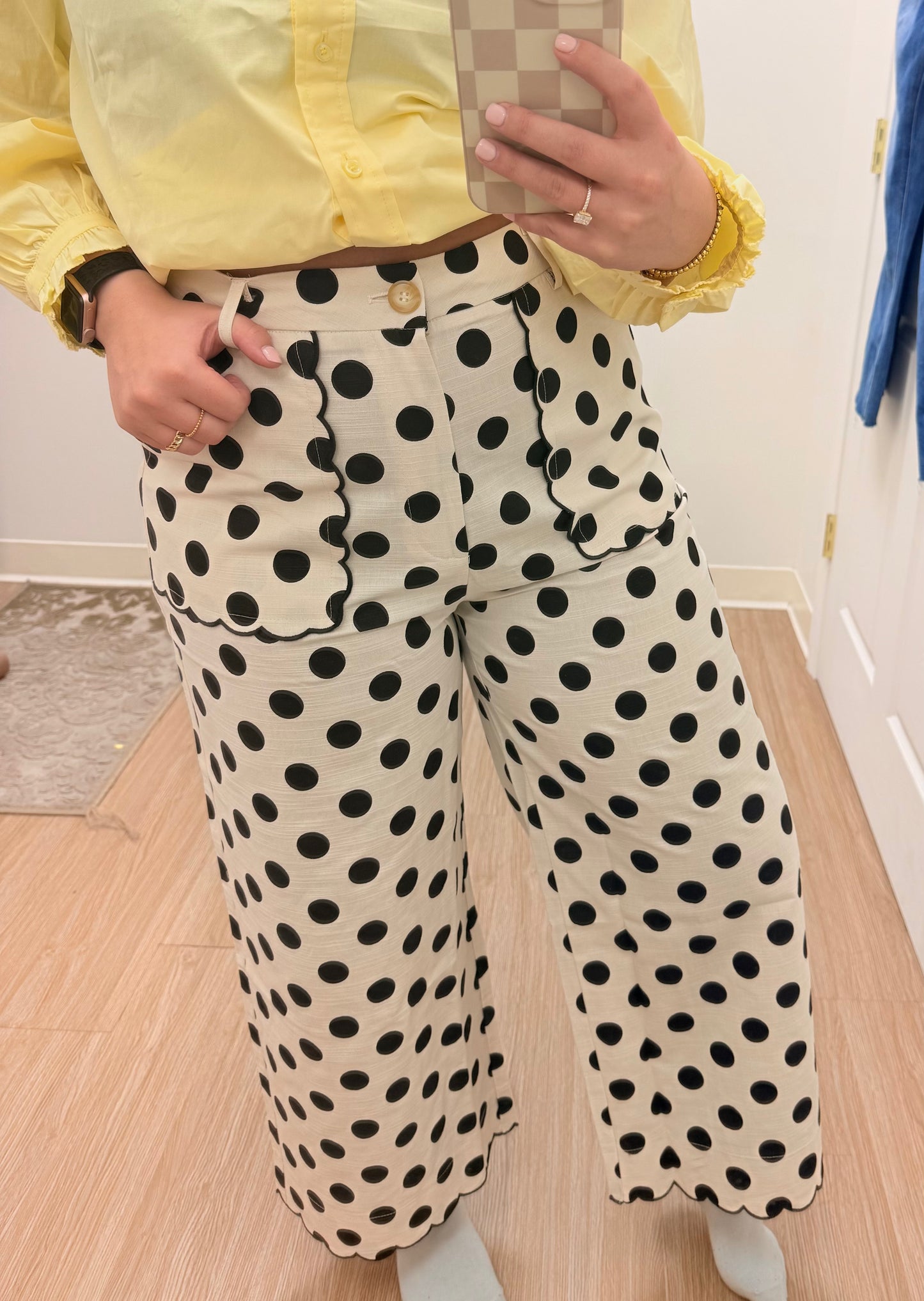 Dotty Scalloped Pants