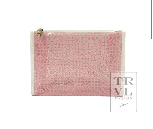 Trvl bag pink lattice