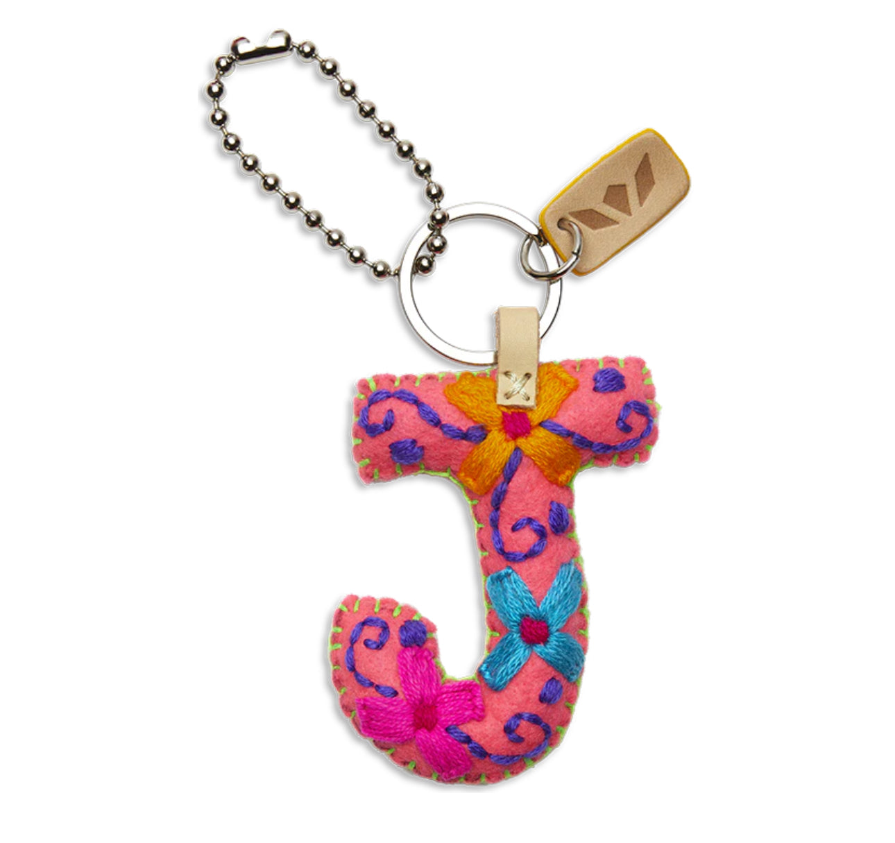 J Pink Felt Charm