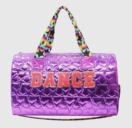 Dance metallic duffel bag