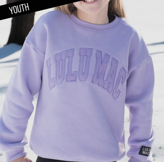 Youth Lavender Appliqué Sweatshirt | Lulu Mac
