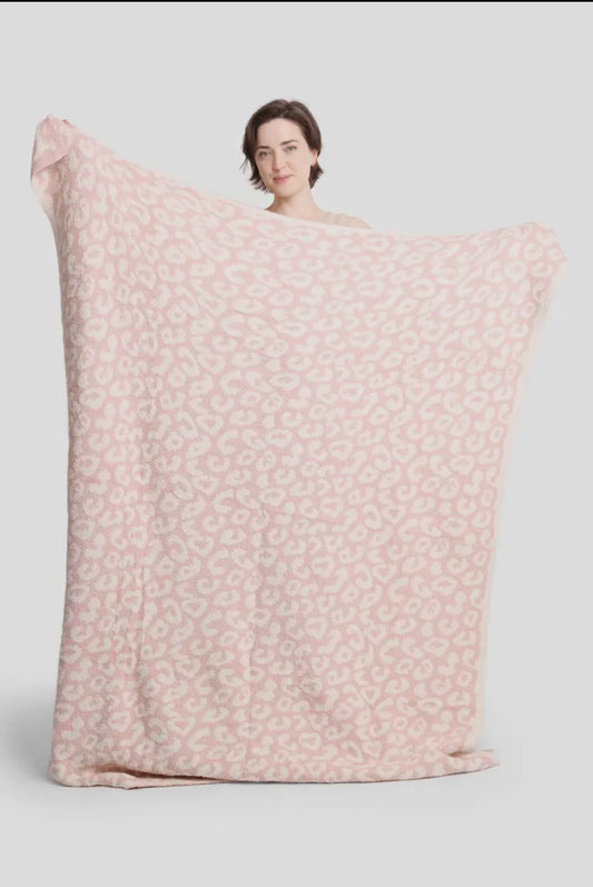 Pink leopard blanket