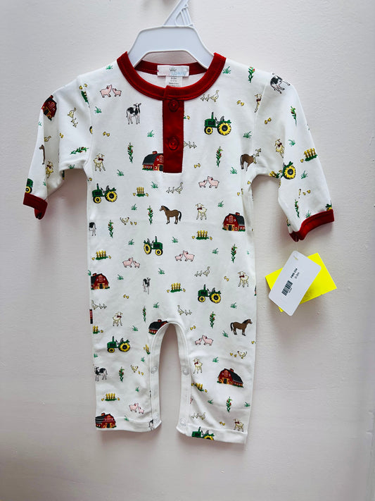 Farm Boy Romper with Buttons