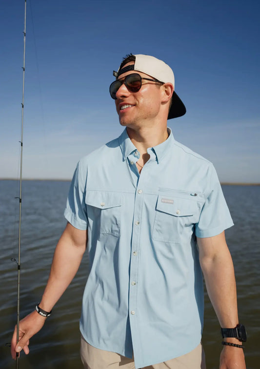 Burlebo fishing perf shirt blue