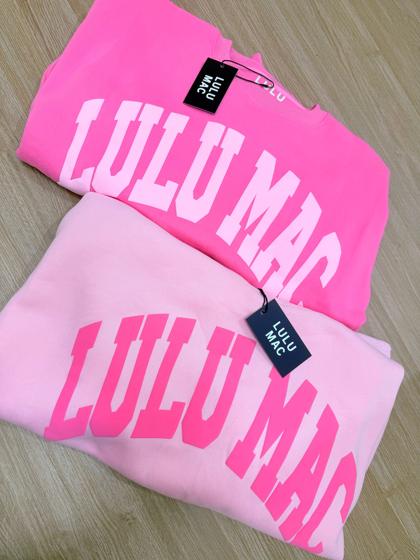 Light Pink w/ Dark Pink Puff Sweatshirt | Lulu Mac