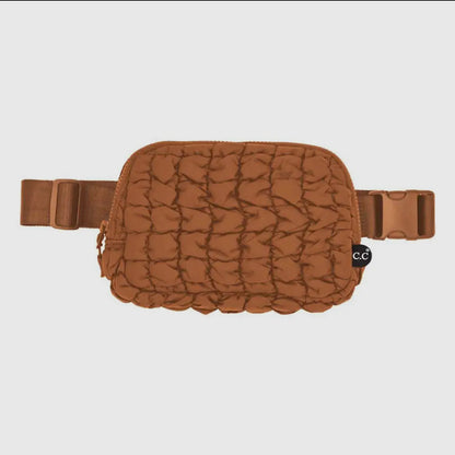 Quilted puffer belt bag