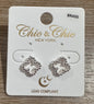 Silver Clover Studs