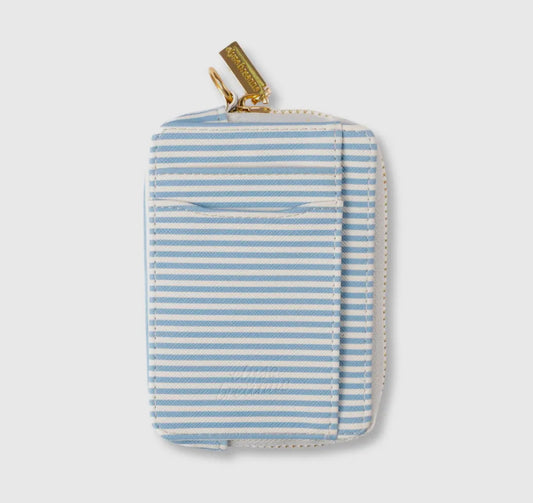 Blue Stripes Zip Wallet