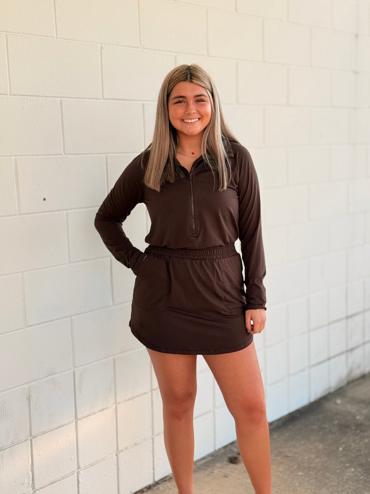 Butter Soft Athletic Romper- Espresso
