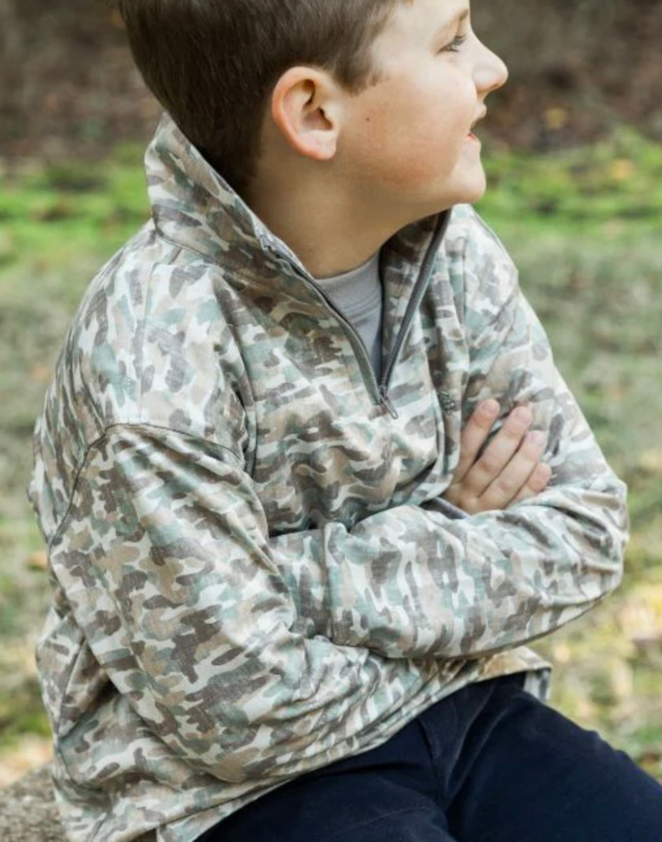 Bailey Boys Camo Performance Half Zip