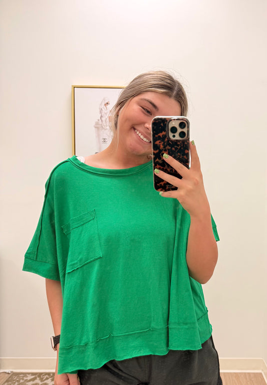 Green Cropped Tee