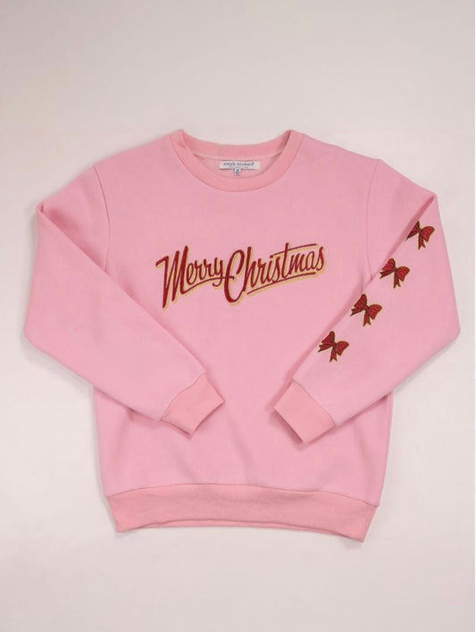 Christmas Bow Sweatshirt- Simply Southern