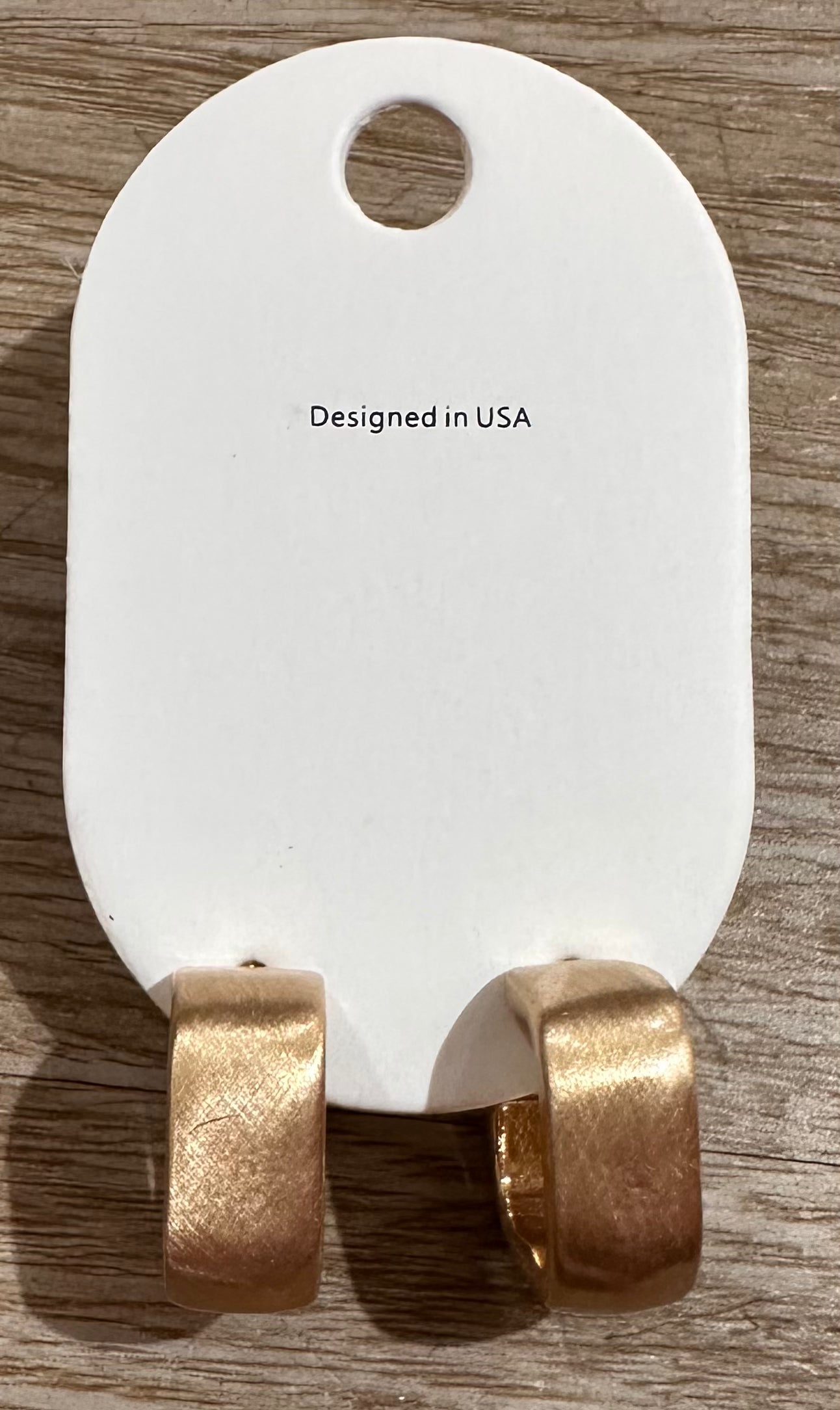 Textured Gold Square Huggies