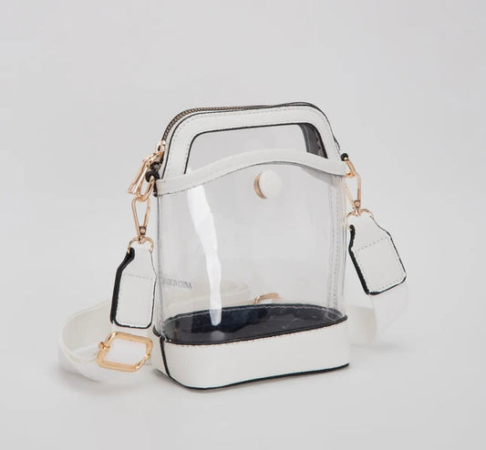 Clear Crossbody White