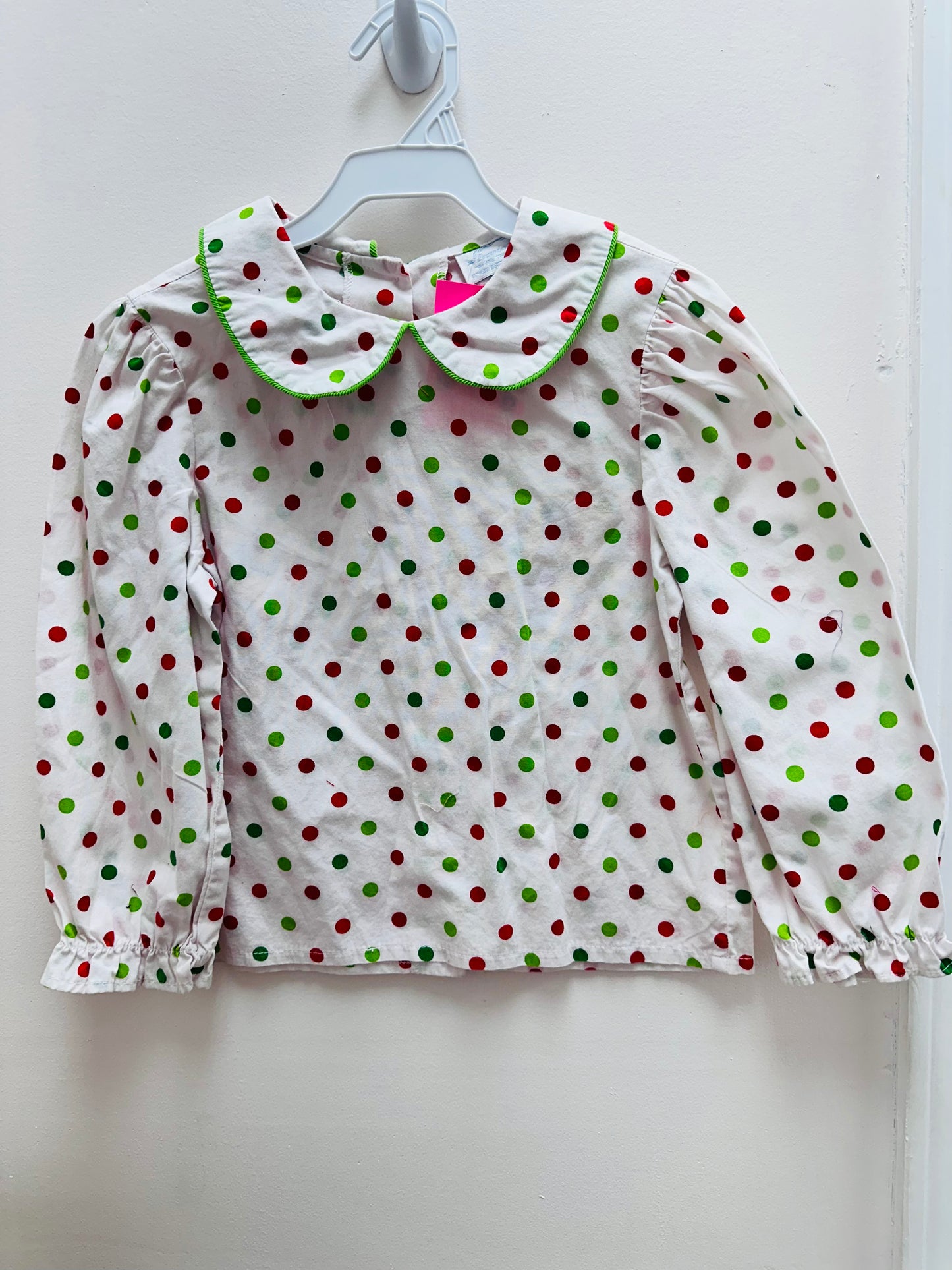 Girl Christmas Polka Dot Top