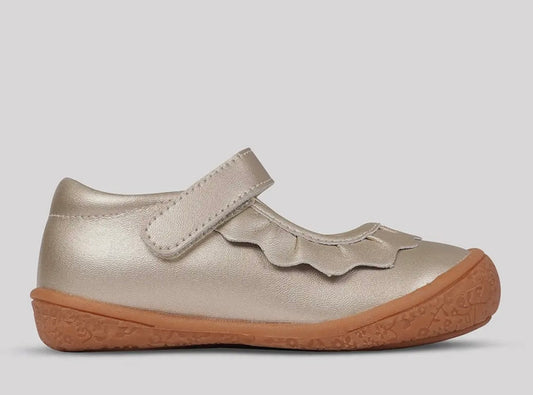 Amina Velcro girl shoe gold