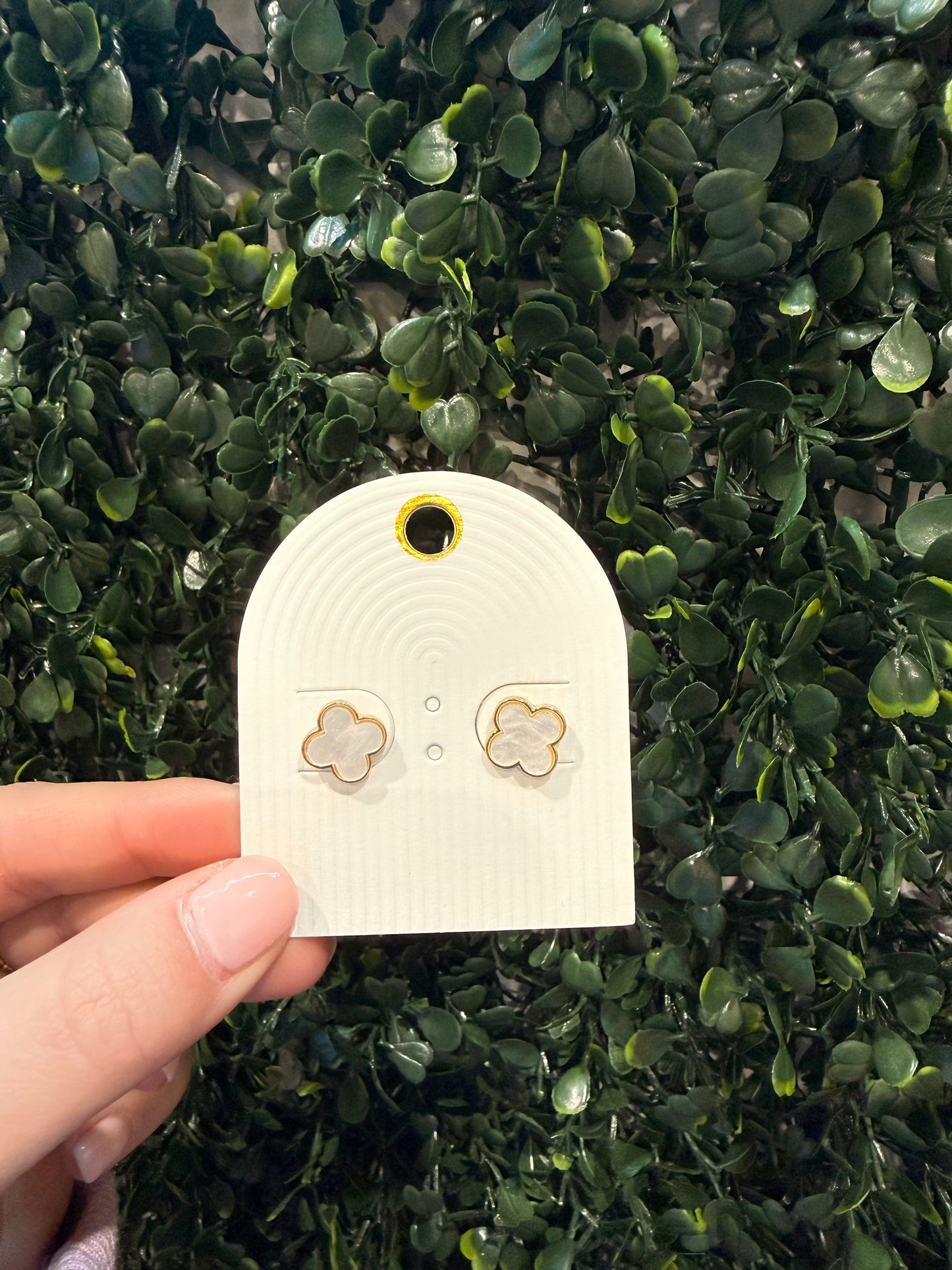 Ivory Clover Earrings