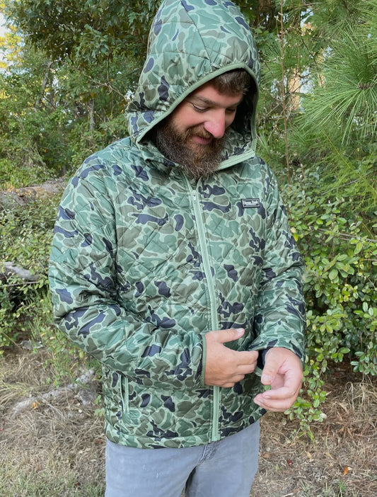 Duck Camo Puffer Jacket Honey Hole Outdoors