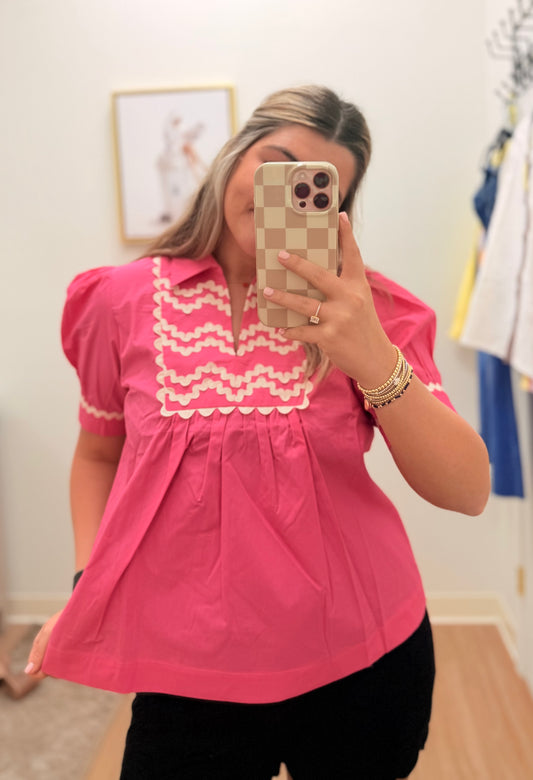 Bubble Gum Pink Blouse