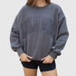 Dark Grey Appliqué Sweatshirt | Lulu Mac