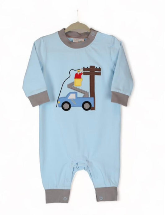 Lineman boy romper