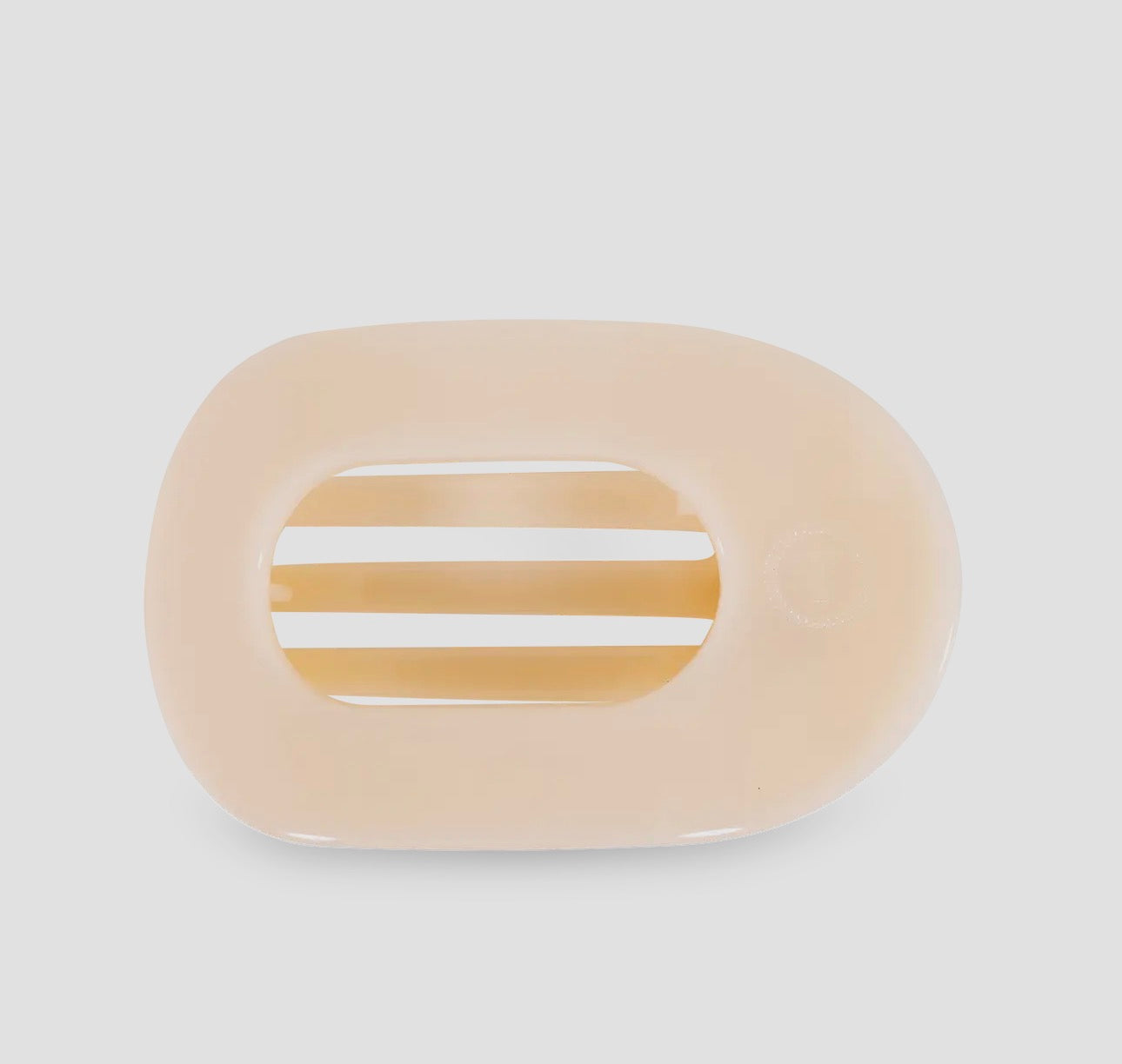 Round Flat Hair Clip | Small | Almond Beige