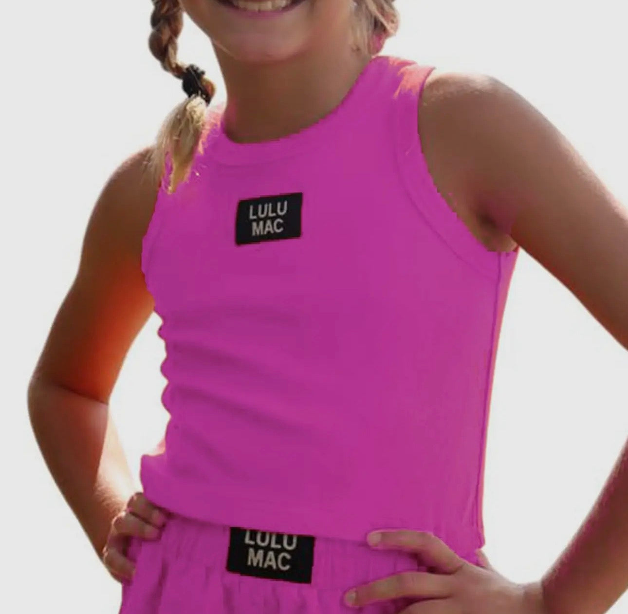 Youth Hot Pink Tank | Lulu Mac