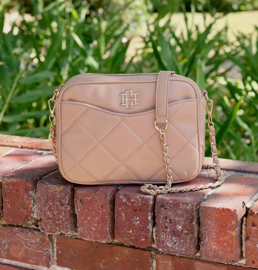 Fiona Crossbody Latte Quilted