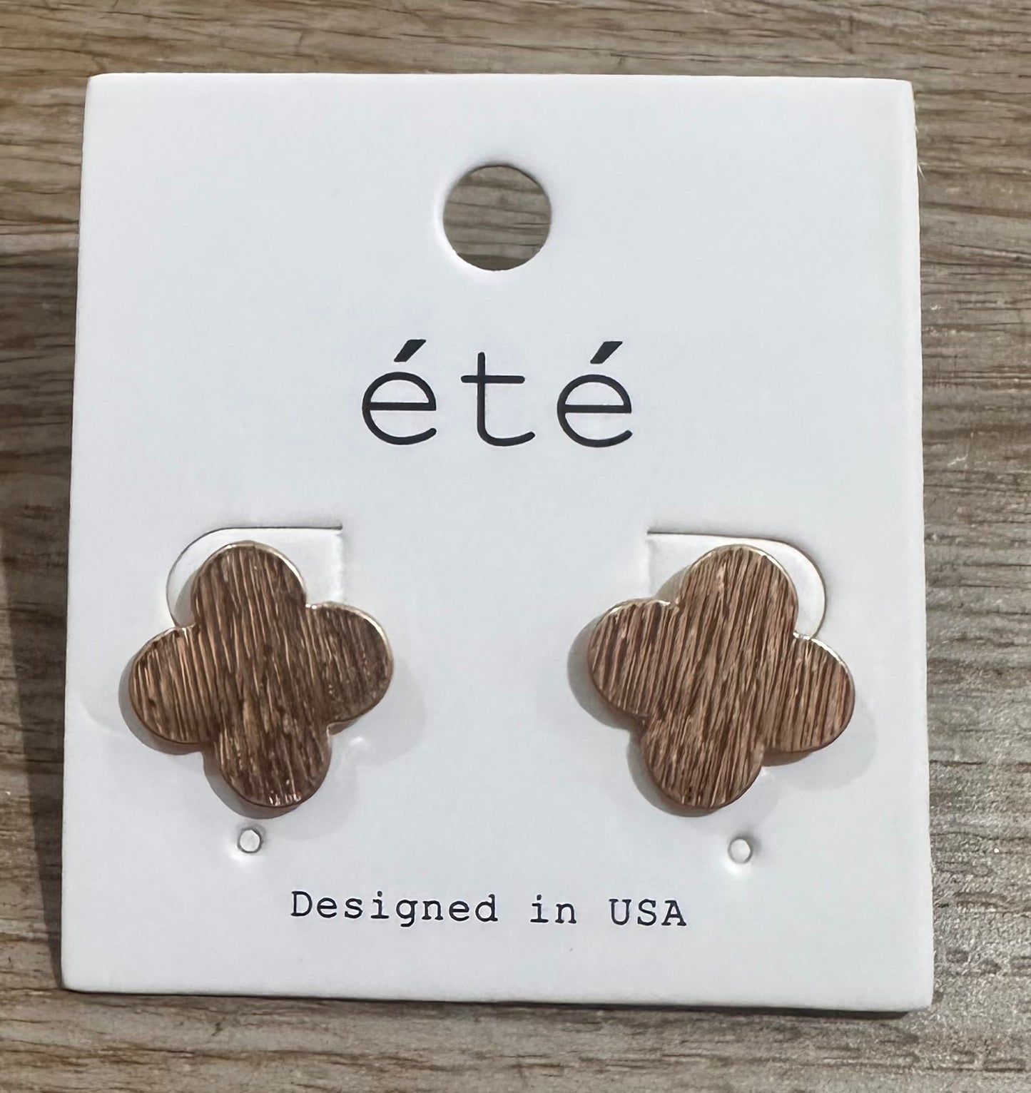 Solid Gold Clover Studs