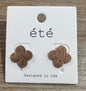 Solid Gold Clover Studs