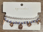 Blue Blossom & Pearl Charm Bracelet