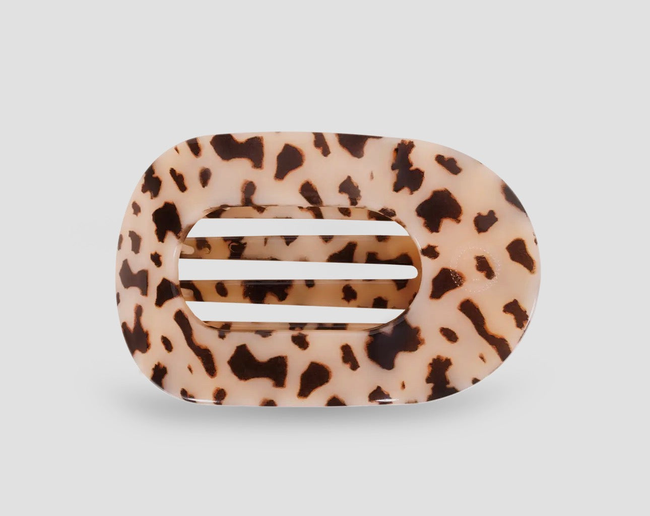 Round Flat Hair Clip | Large | Blonde Tortoise