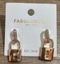 Gold Lock Earrings