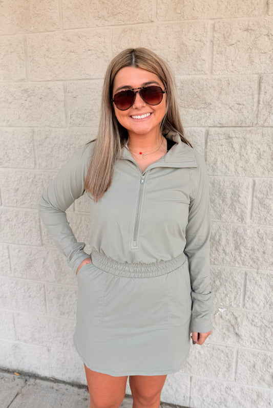 Butter Soft Athletic Romper- Stone