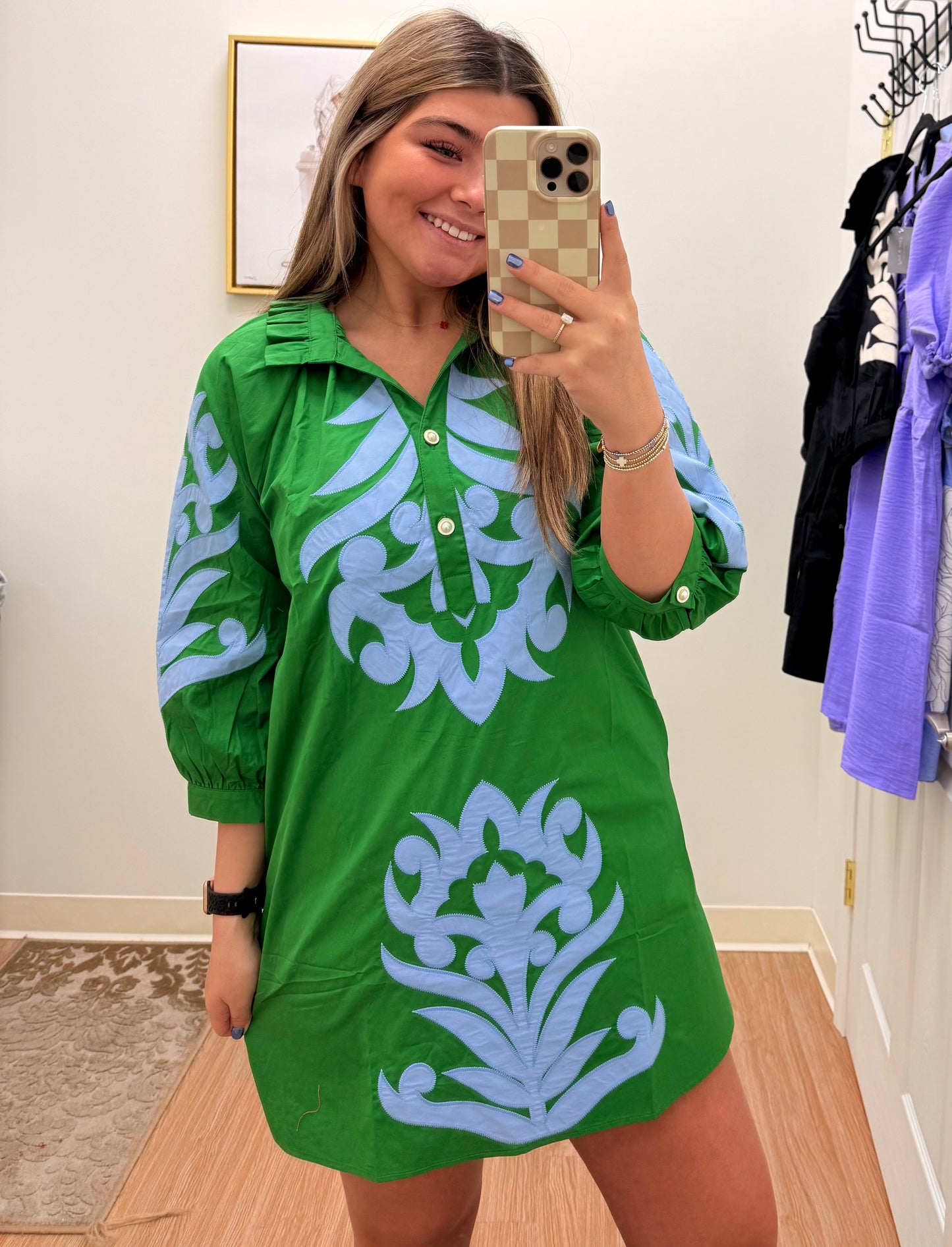Kelly Green Baroque Dress
