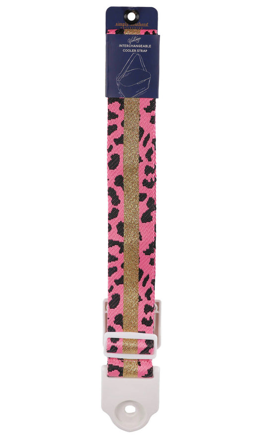 Pink Leopard Cooler Strap