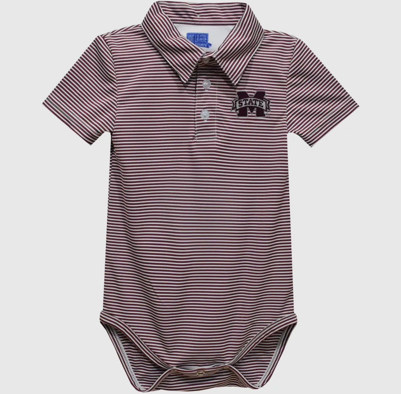 Mississippi State polo onesie