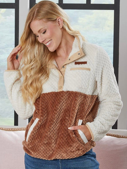 Sherpa Pullover Umber-Simply Southern