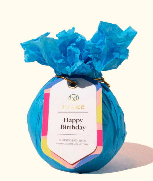Happy Birthday Bath Balm Blue Musee