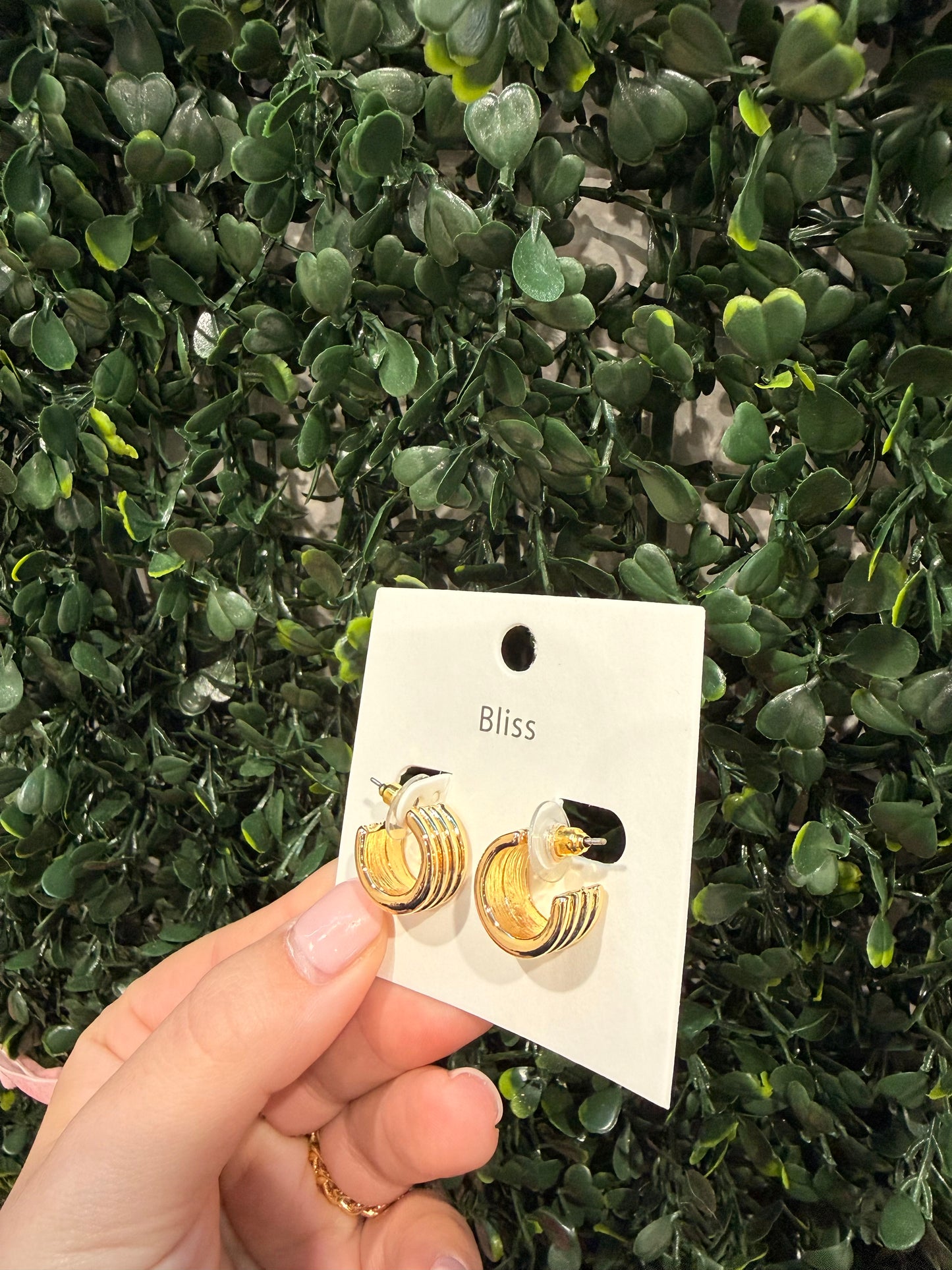 Mini Gold Chunk Earrings